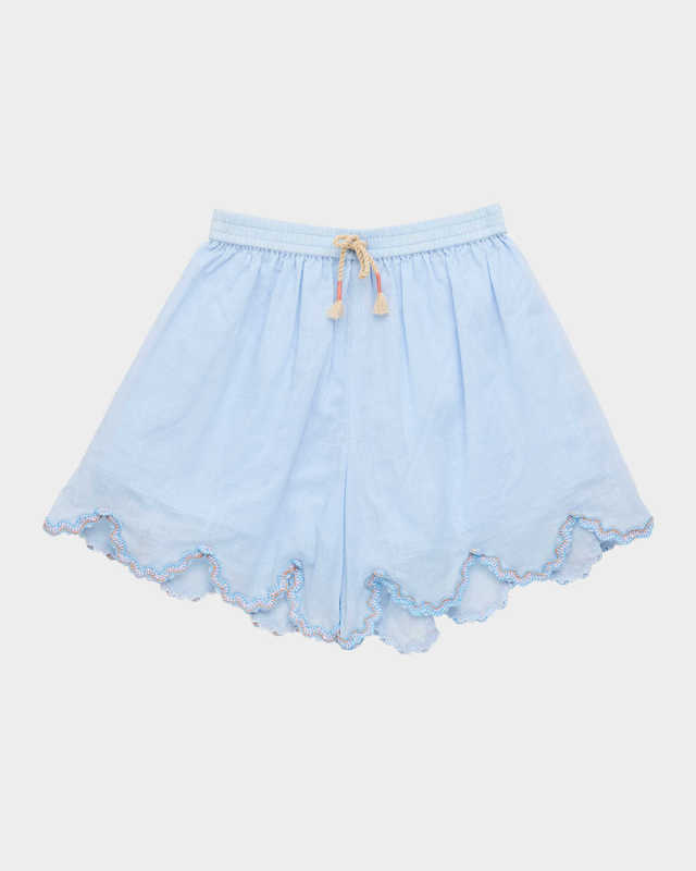 Girl's Cascadian Ric Rac-Trim Shorts, Size 4-12